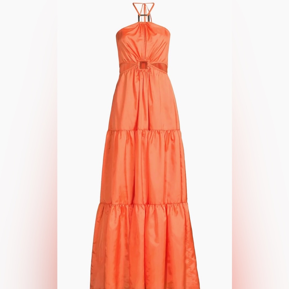 Vibrant Orange Maxi Dress